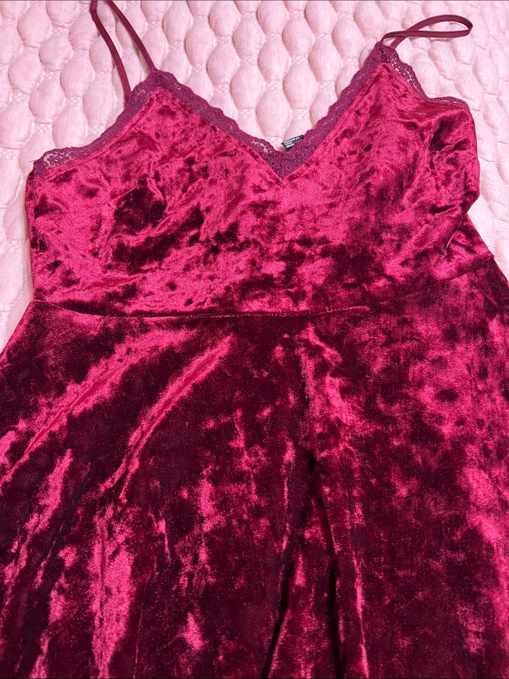 forever21 red velvet mini dress - Picture 2 of 7